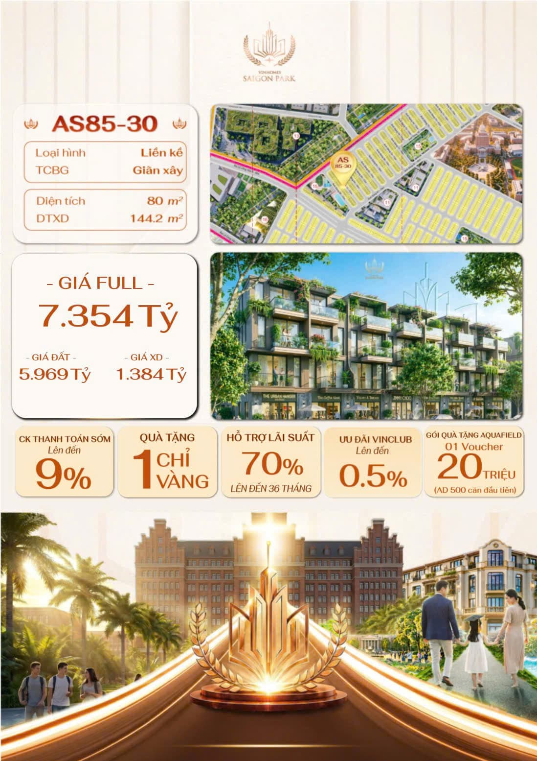 Bảng hàng căn AS85-30 - Vinhomes Sài Gòn Park