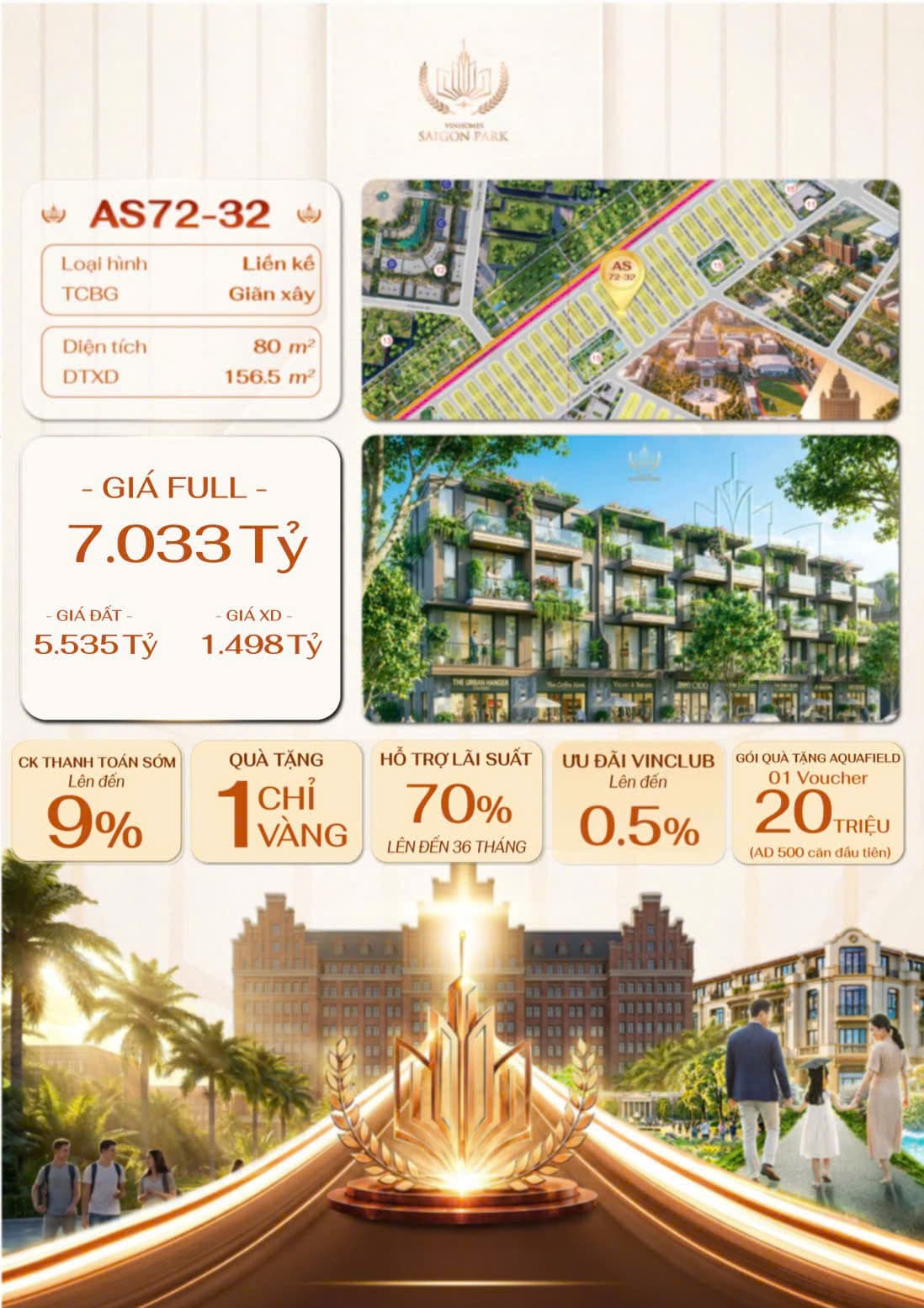 Bảng hàng căn AS72-32 - Vinhomes Sài Gòn Park