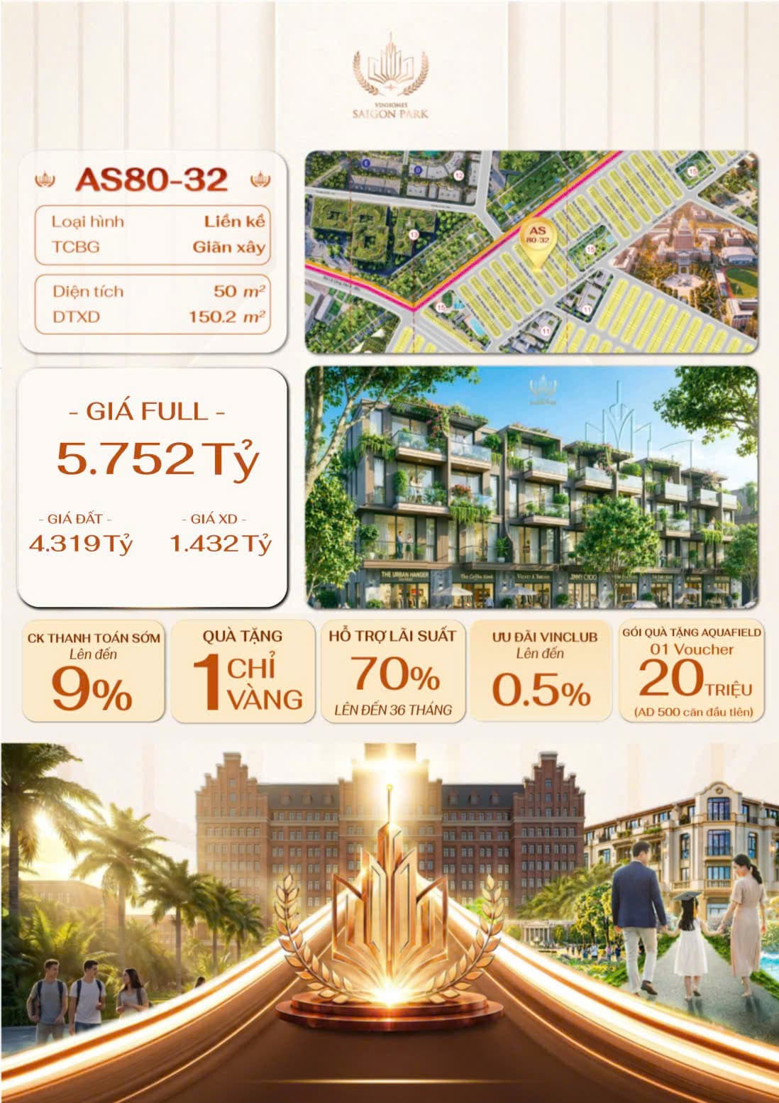 Bảng hàng căn AS80-32 - Vinhomes Sài Gòn Park