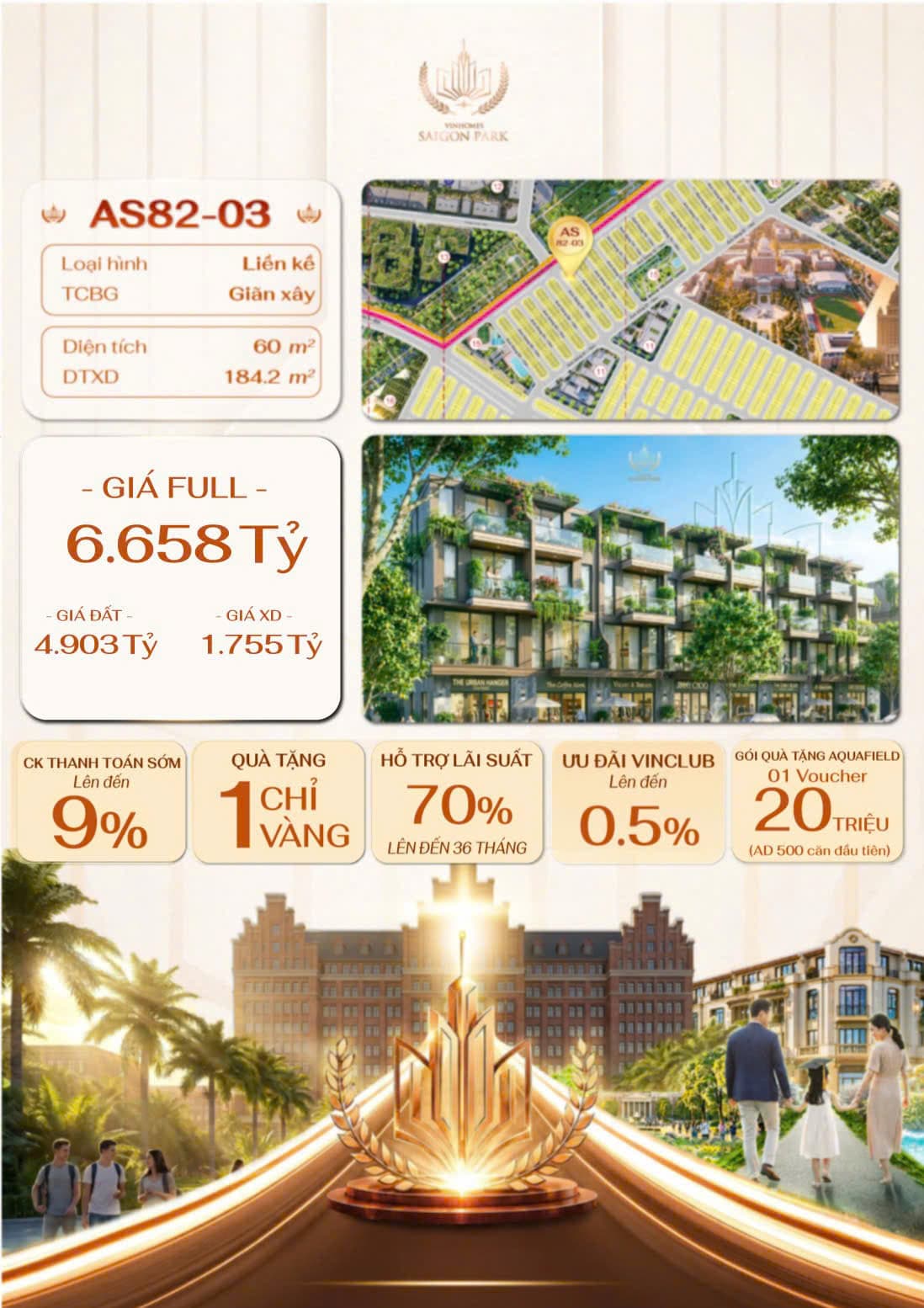 Bảng hàng căn AS82-03 - Vinhomes Sài Gòn Park