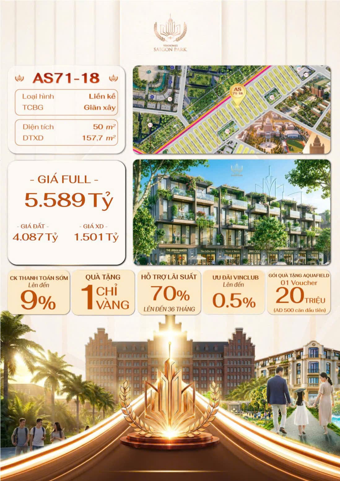 Bảng hàng căn AS71-18 - Vinhomes Sài Gòn Park