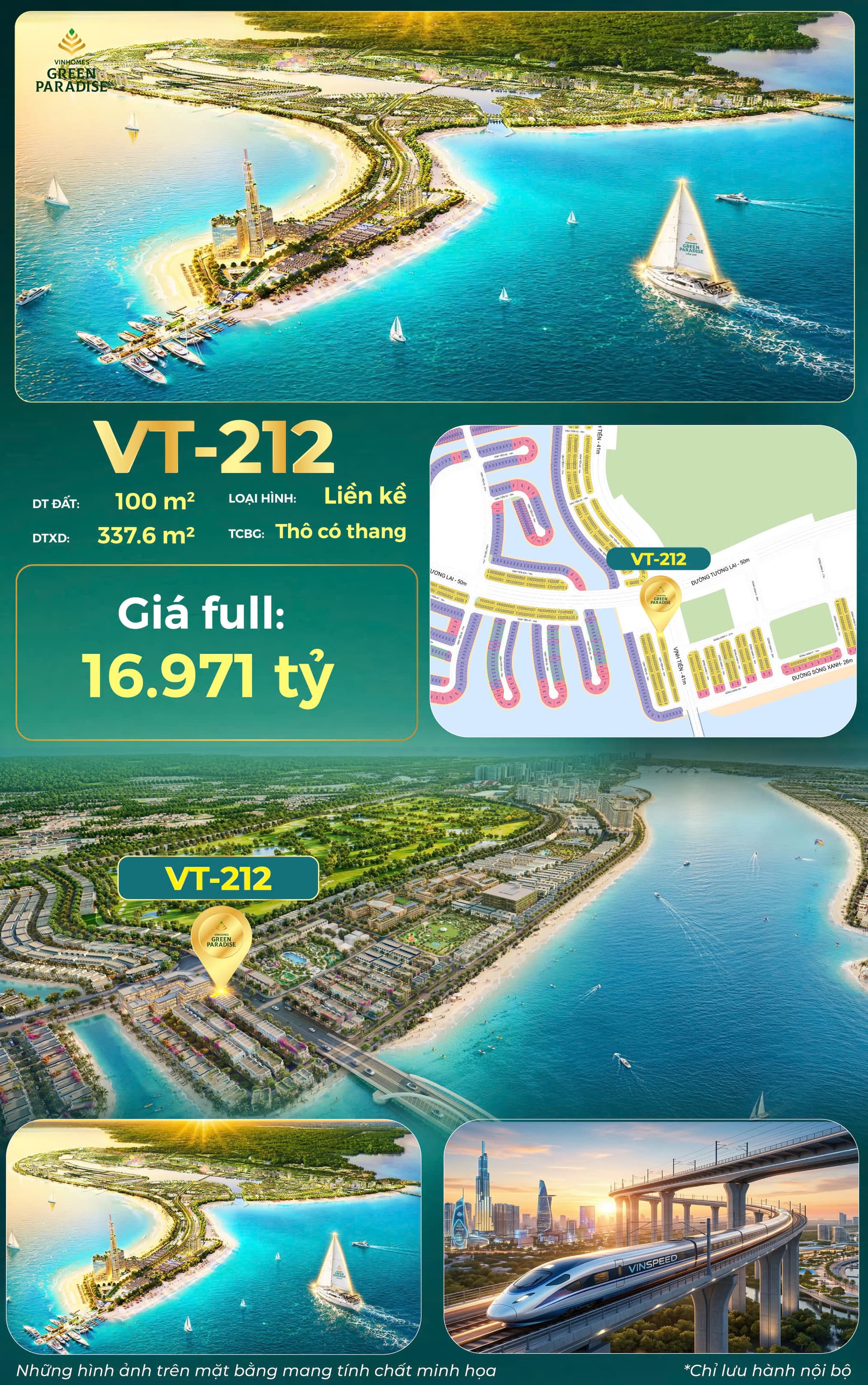 Bảng hàng căn VT-212 - Vinhomes Green Paradise