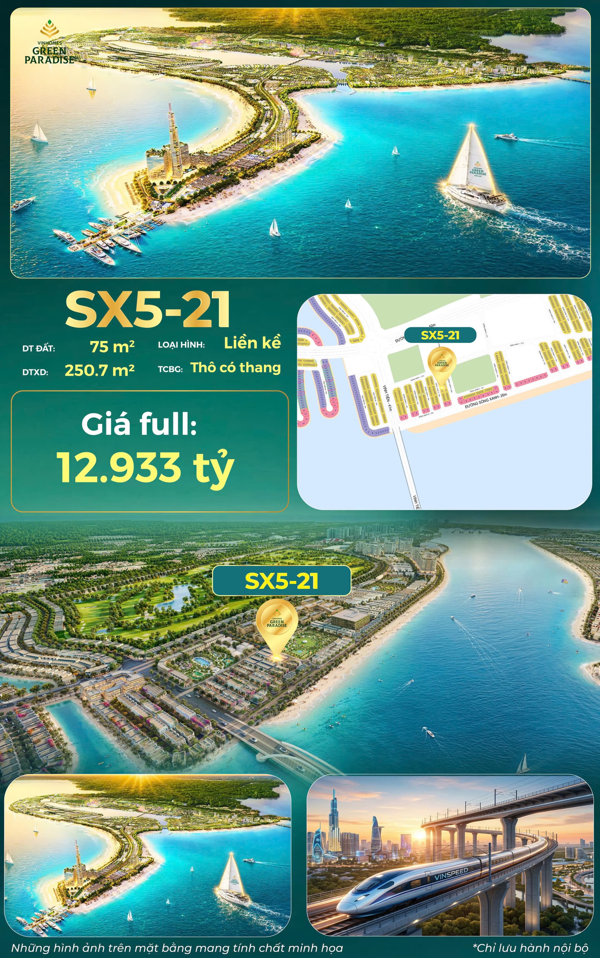 Bảng hàng căn SX5-21 - Vinhomes Green Paradise
