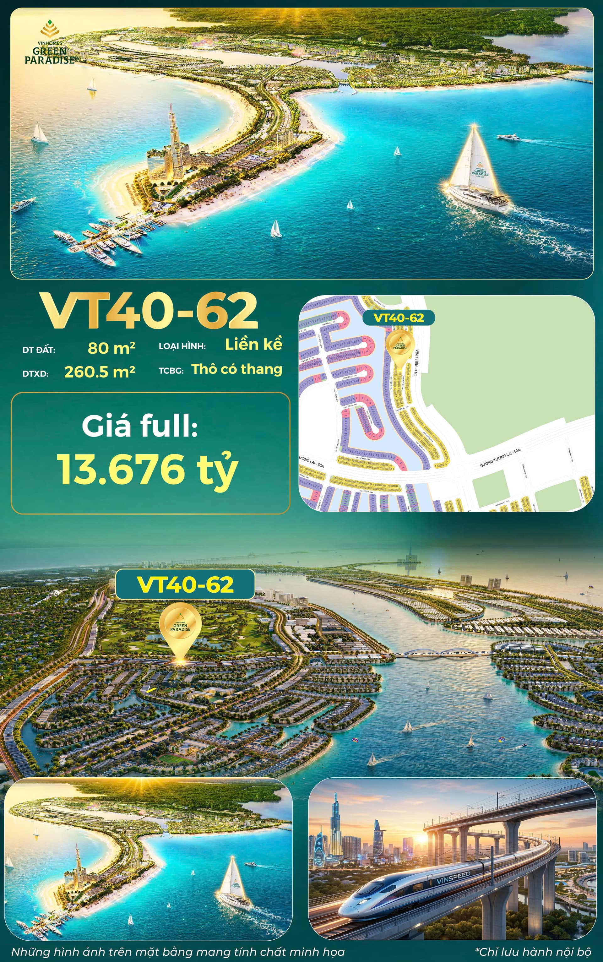 Bảng hàng căn VT40-62 - Vinhomes Green Paradise